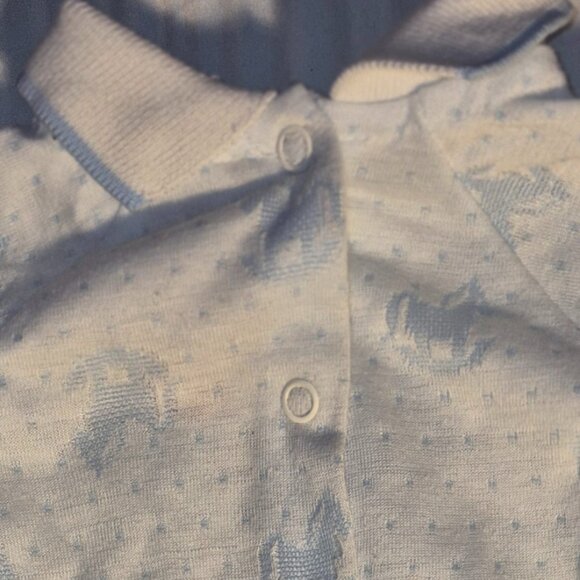 Vintage Baby Dior Footed Romper, Rocking horse and balloons, Med. 12-17 pounds - Picture 12 of 13